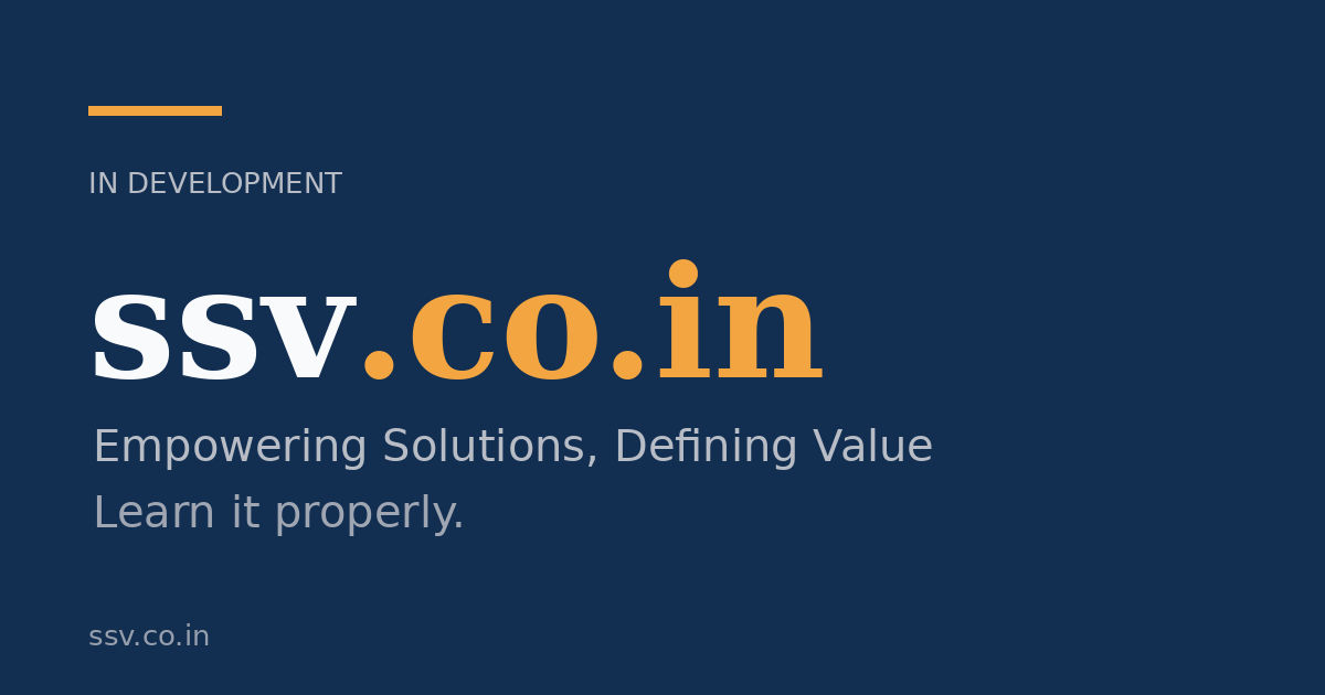 Link preview image for ssv.co.in